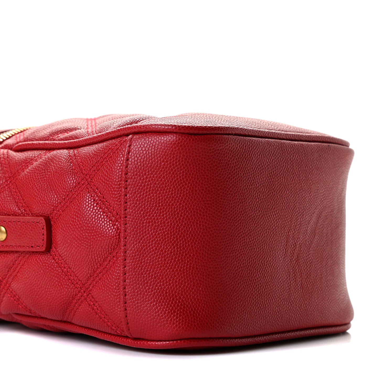 Grain de Poudre Quilted 80's Vanity Bag Red