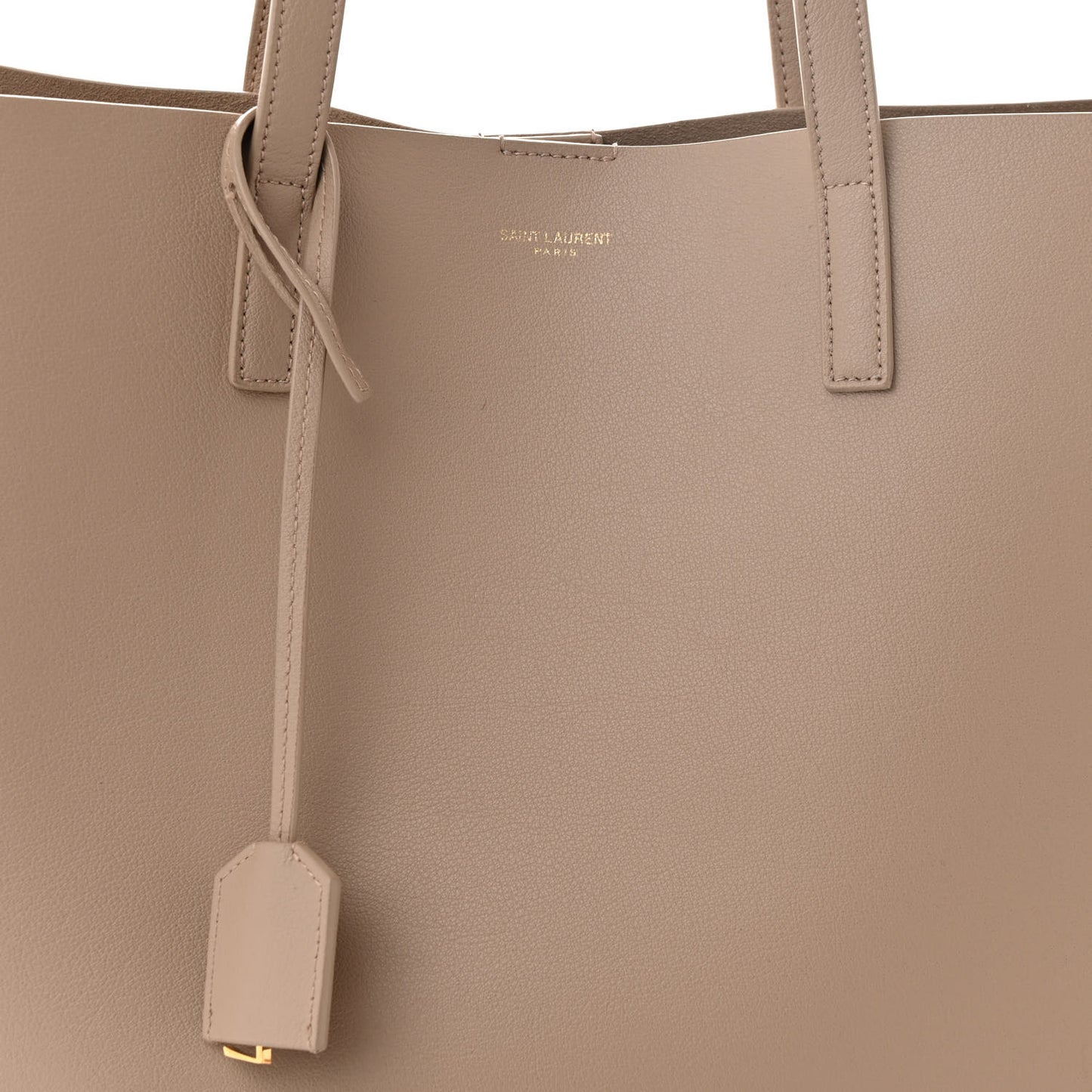 Calfskin Large Shopping Tote Dark Beige