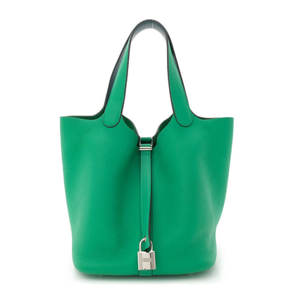 Hermes Taurillon Clemence Swift Eclat Picotin Lock 22 MM Menthe Vert Bosphore 1 of 10