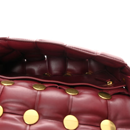 Bottega Veneta Nappa Maxi Intreccio Studded Padded Cassette Crossbody Bag Barolo 5 of 12