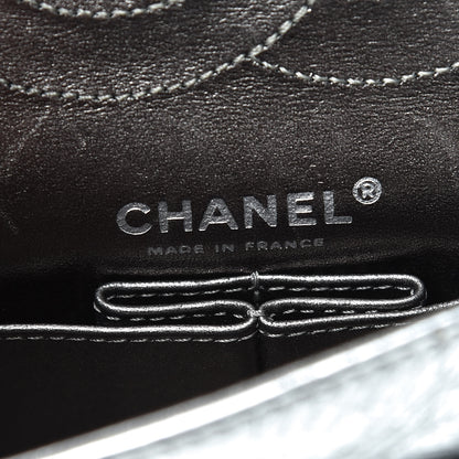Chanel Metallic Aged Calfskin Quilted 2.55 Reissue 225 Flap Silver 6 of 16