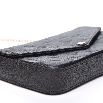 Louis Vuitton Empreinte Pochette Felicie Chain Wallet Black 5 of 12