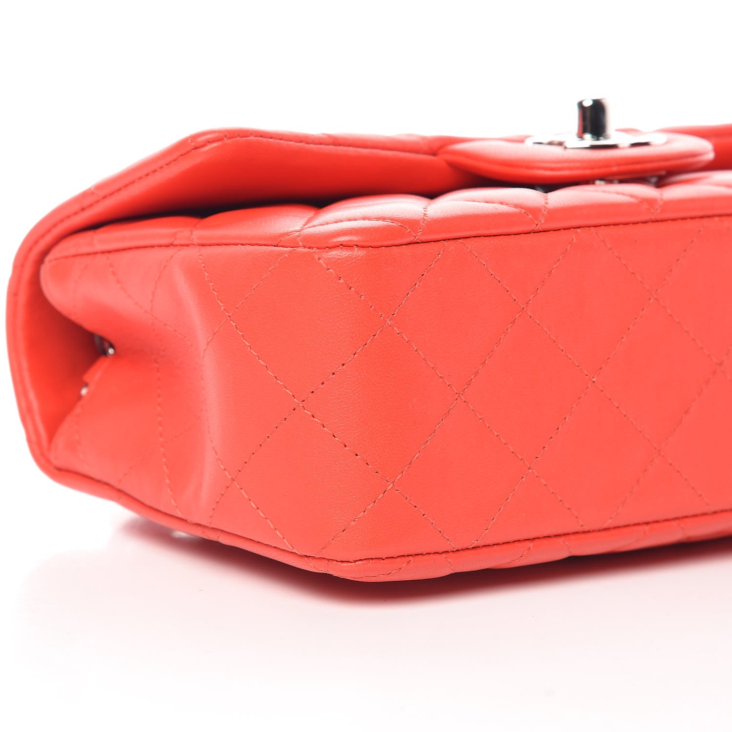 Chanel Lambskin Quilted Mini Rectangular Flap Red 8 of 10
