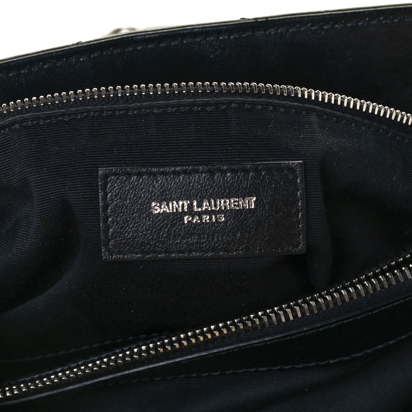 Calfskin Y Quilted Monogram Medium Loulou Chain Satchel Black
