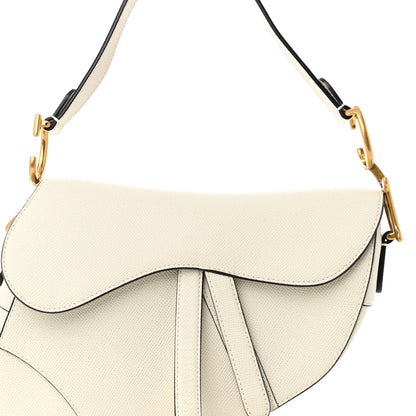 Christian Dior Grained Calfskin Saddle Bag White 8 of 15