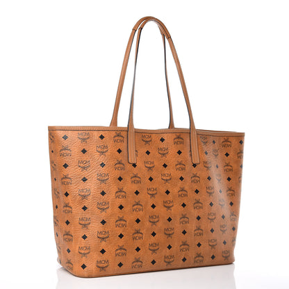 MCM Visetos Shopper Tote Cognac 3 of 12