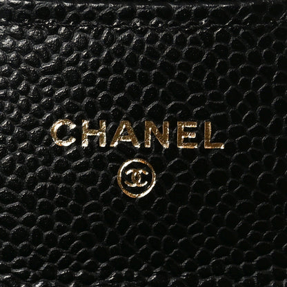 Chanel Caviar Quilted Flap Card Holder Wallet Black 12 of 18