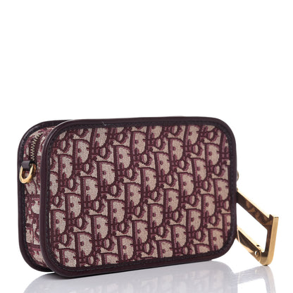 Christian Dior Oblique Diorquake Clutch Burgundy 3 of 9