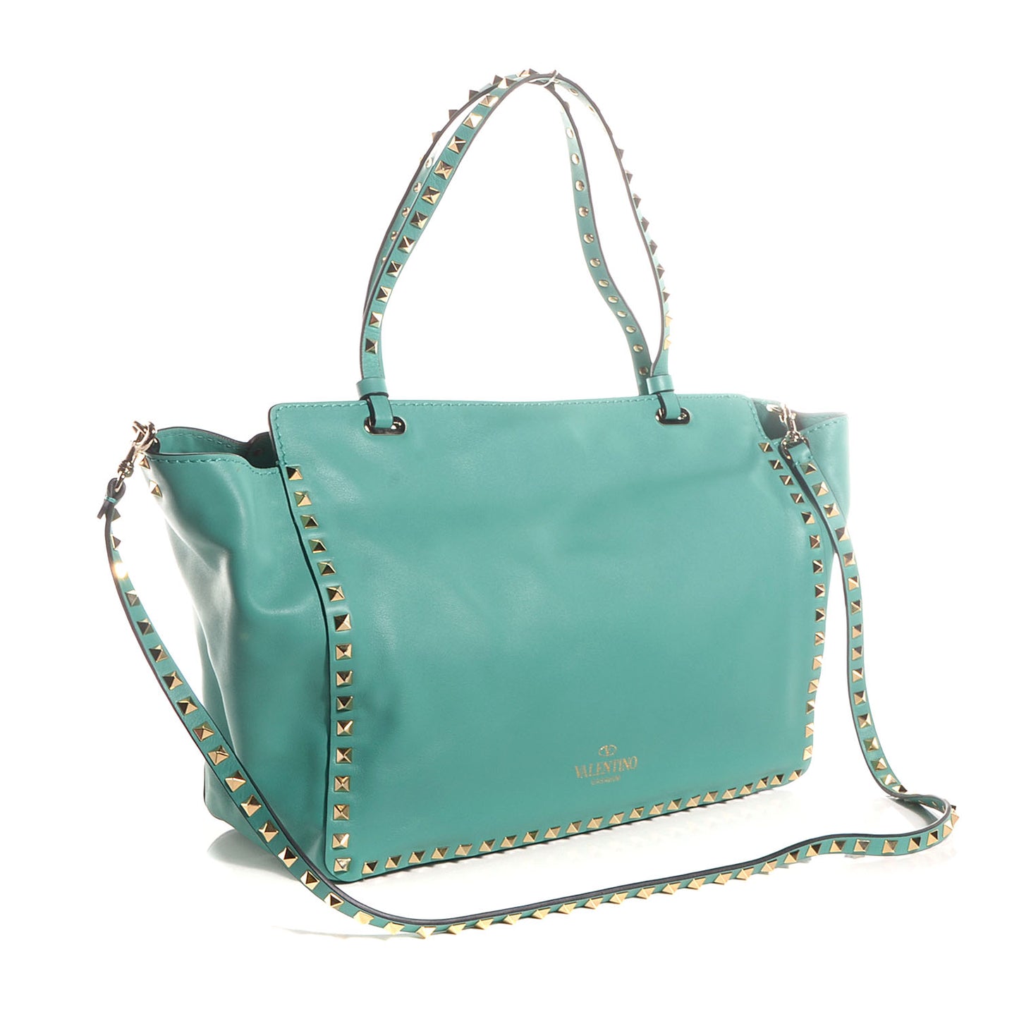 Vitello Medium Rockstud Tote Colibri