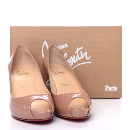 Christian Louboutin Patent No Matter 85 Pumps 38 Nude 10 of 10