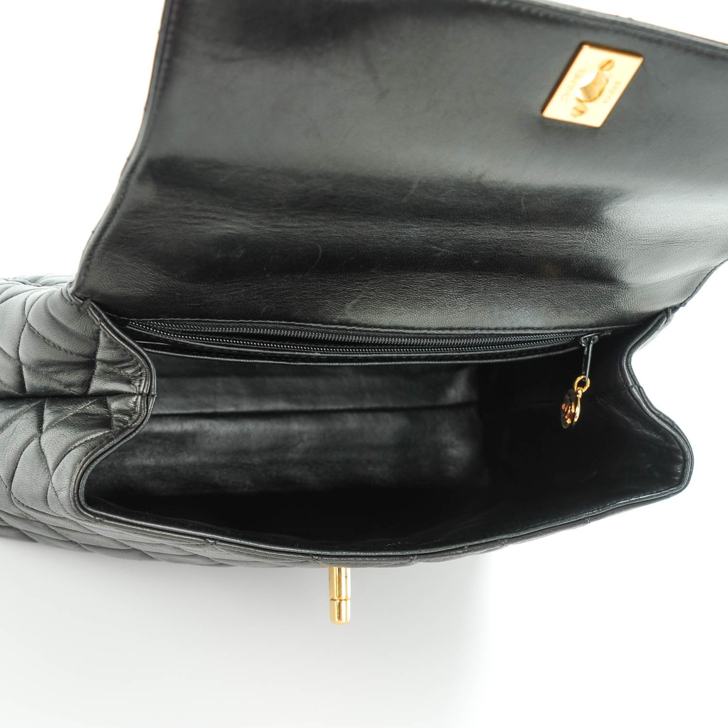 Chanel Lambskin Quilted Medium Kelly Flap Bag Black 5 of 8