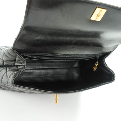 Chanel Lambskin Quilted Medium Kelly Flap Bag Black 5 of 8