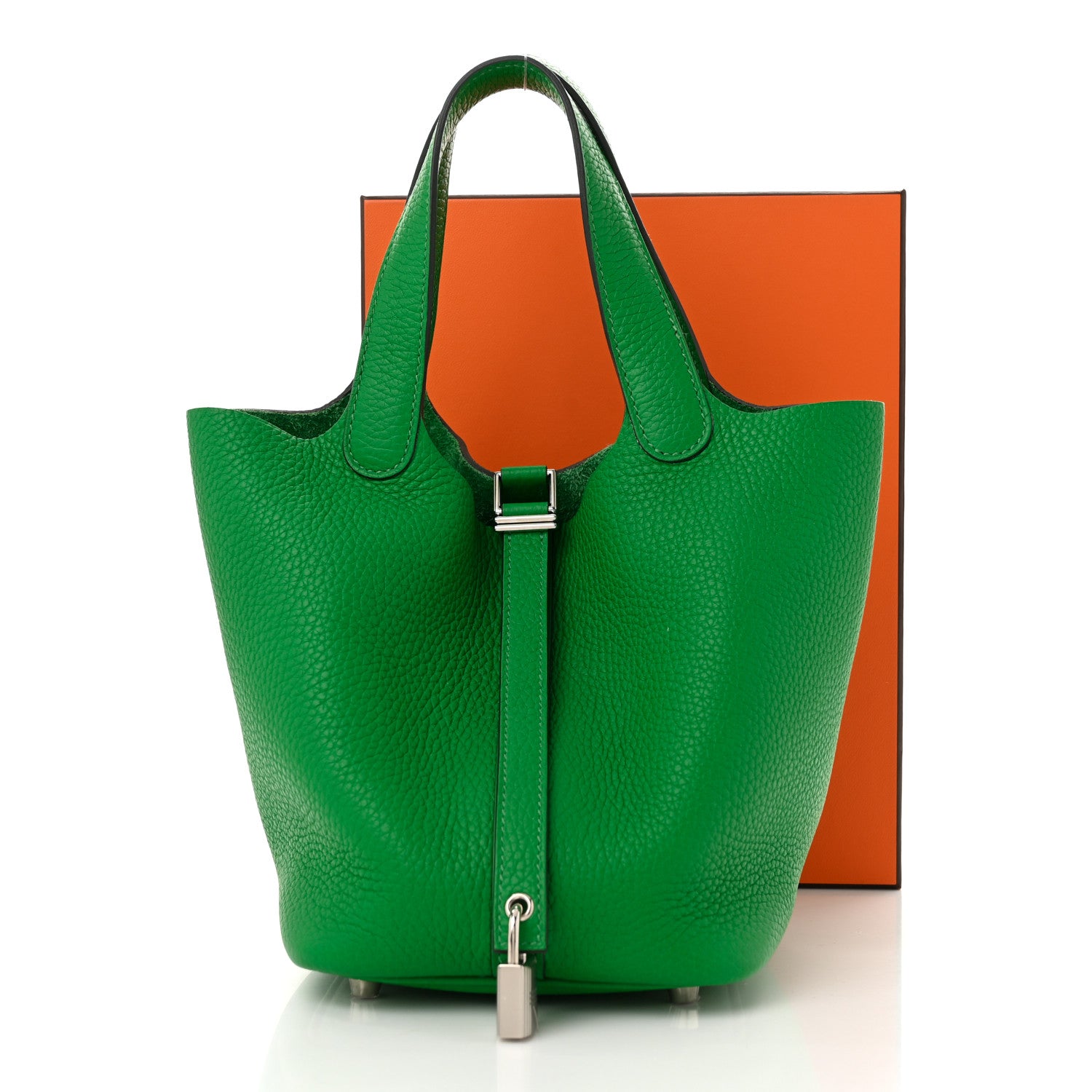 Hermes Taurillon Clemence Picotin Lock 18 PM Bambou 11 of 11