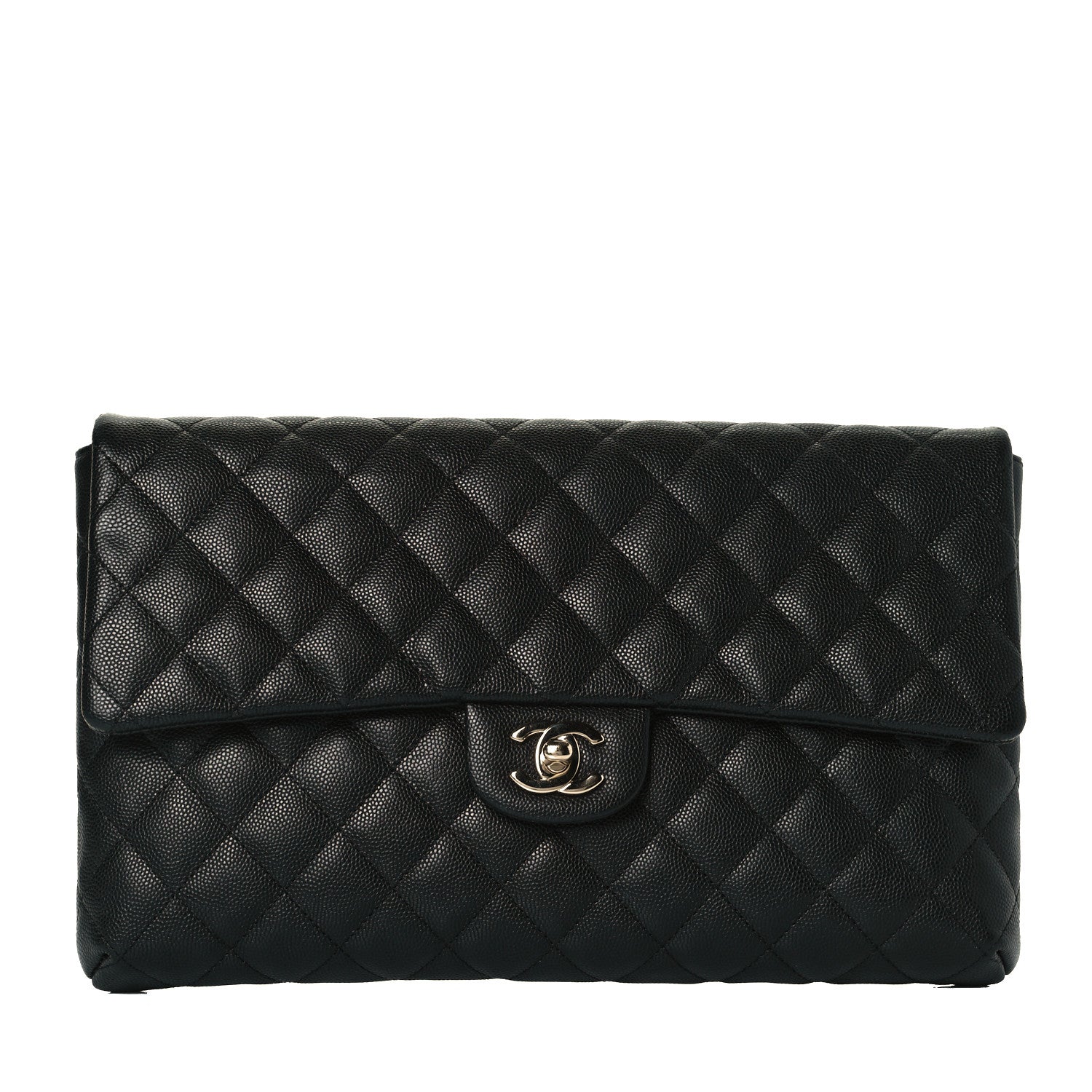 Chanel Caviar Quilted Flap Clutch Black 1 of 7