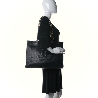 Chanel Calfskin CC Tote Black 2 of 16