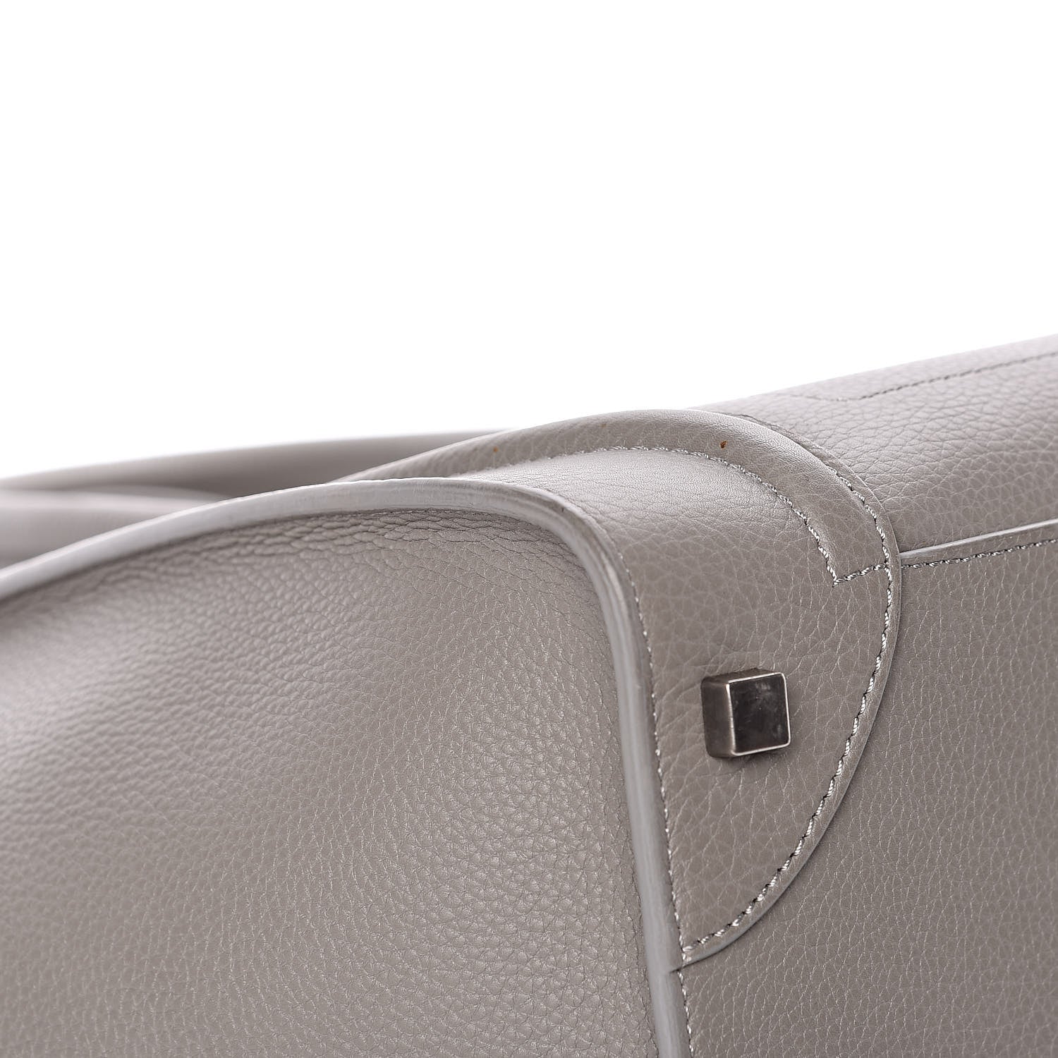 Celine Drummed Calfskin Mini Luggage Souris 10 of 16