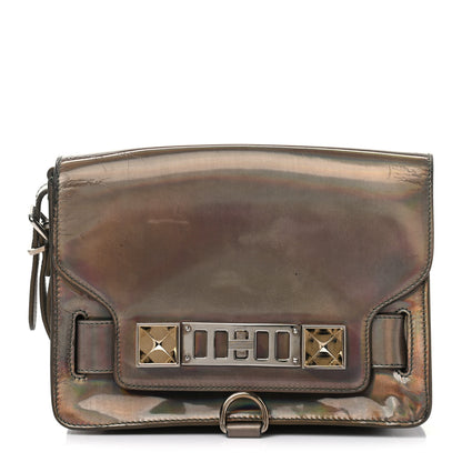Proenza Schouler Metallic Patent PS11 Wristlet Clutch Brown 1 of 13