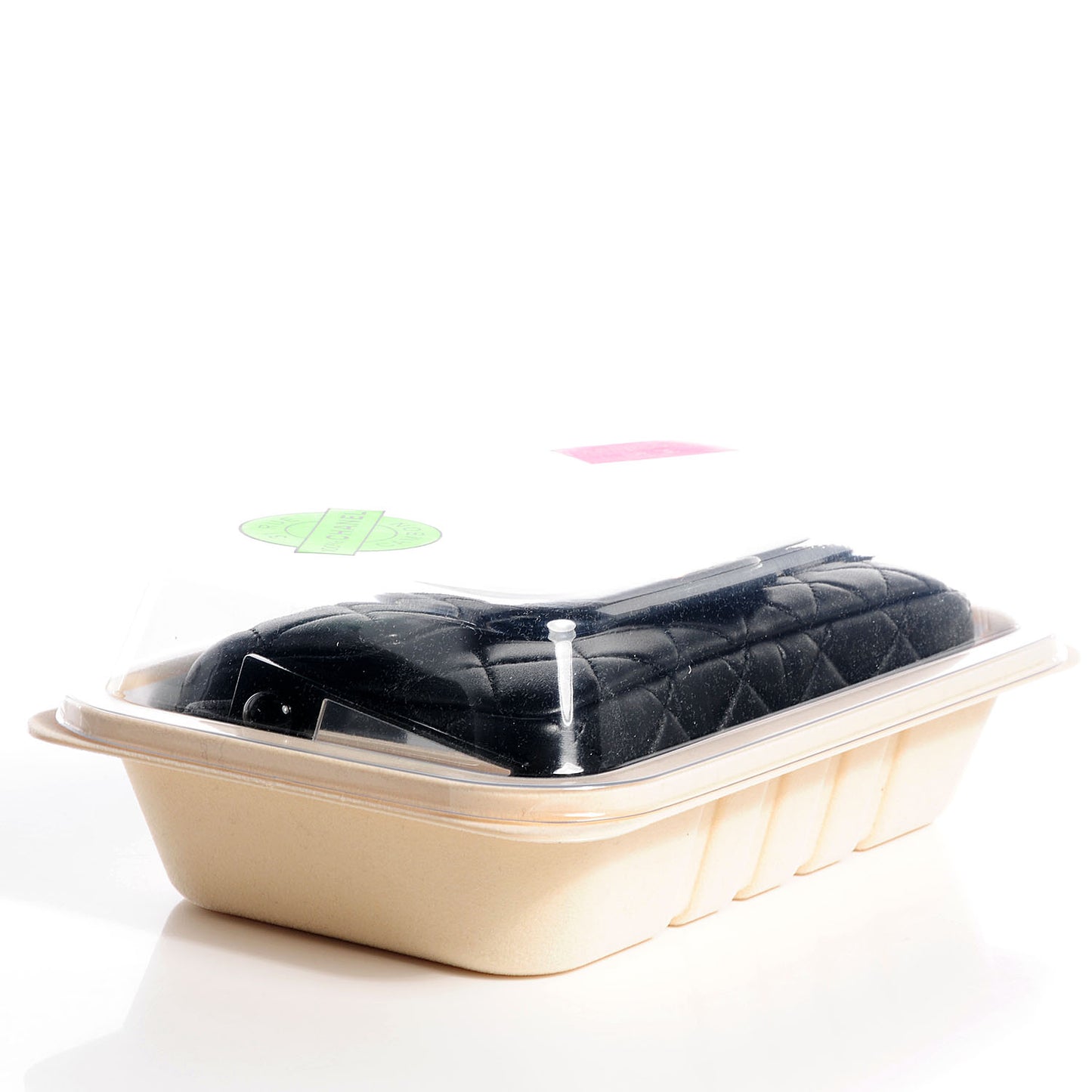 Lambskin Small Grocery By Flap Black