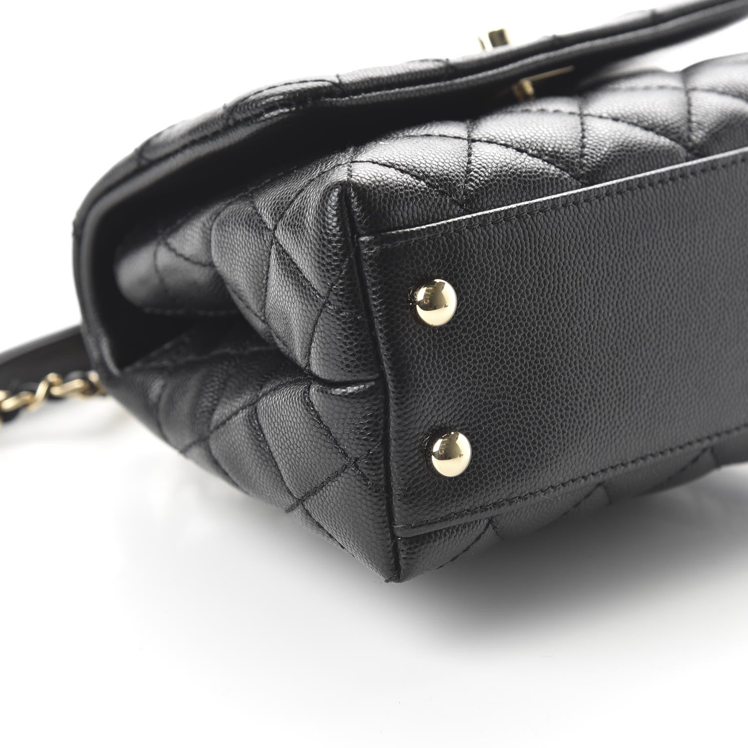Chanel Caviar Quilted Extra Mini Coco Handle Flap Black 6 of 11