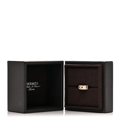 Hermes 18K Rose Gold Diamond PM H D'Ancre Ring 49 5 5 of 5