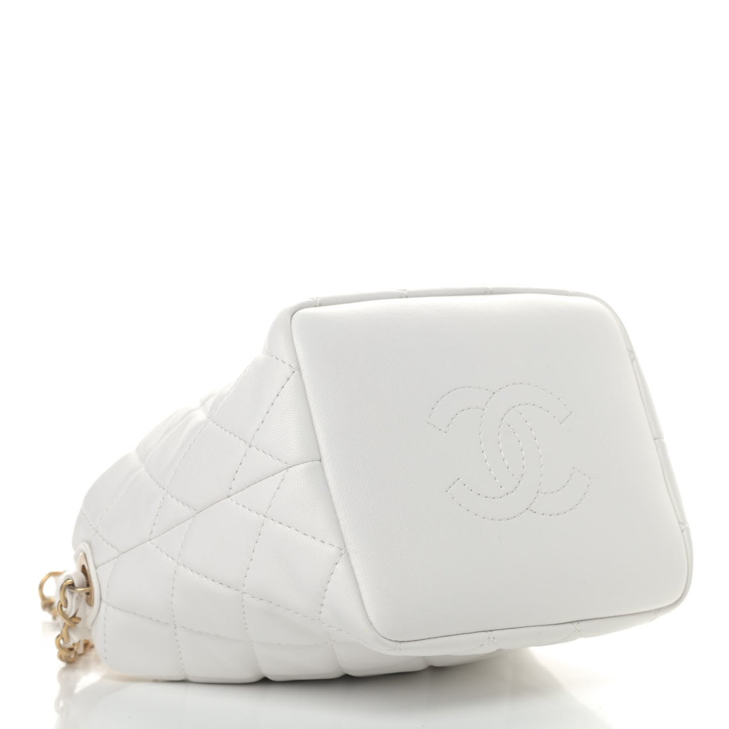 Lambskin Quilted Small Perfect Meeting Hobo White