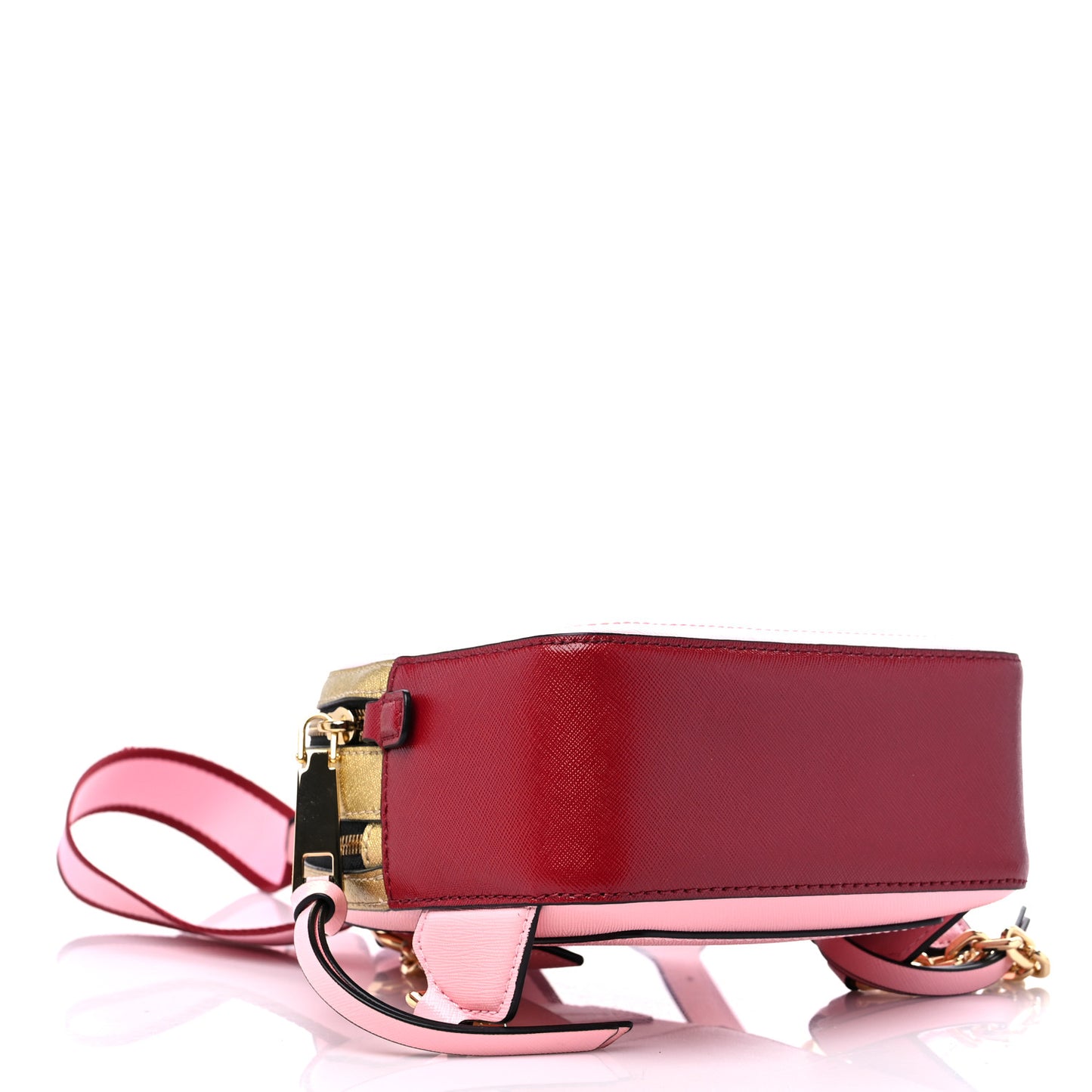 Saffiano Mini Snapshot Backpack Pink Multicolor
