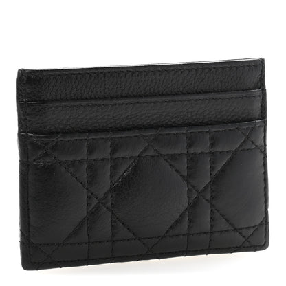 Christian Dior Supple Calfskin Cannage Caro Five-Slot Card Holder Black 3 of 9