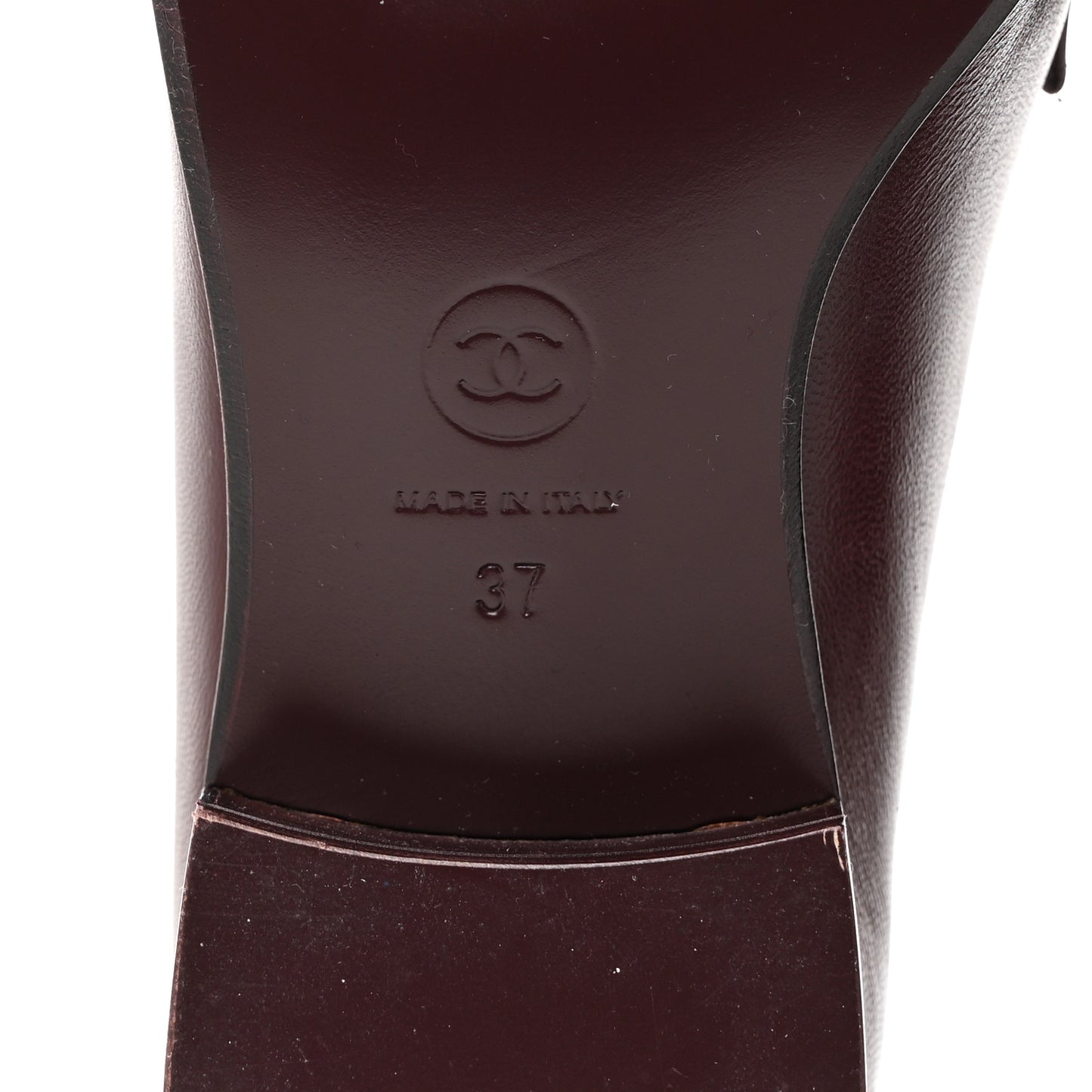 Lambskin Quilted Boy Loafers 37 Burgundy