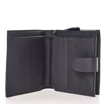 Bottega Veneta Nappa Intrecciato Stitched French Flap Wallet Tourmaline Denim Krim 5 of 7