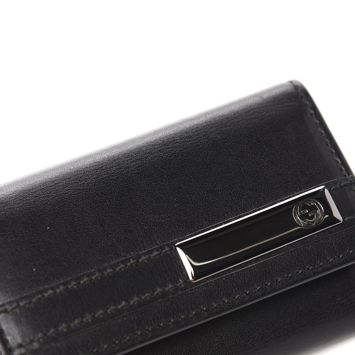 Calfskin 6 Key Holder Case Black