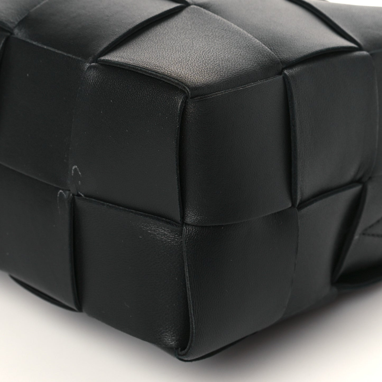 Lambskin Maxi Intrecciato Brick Cassette Bag Black