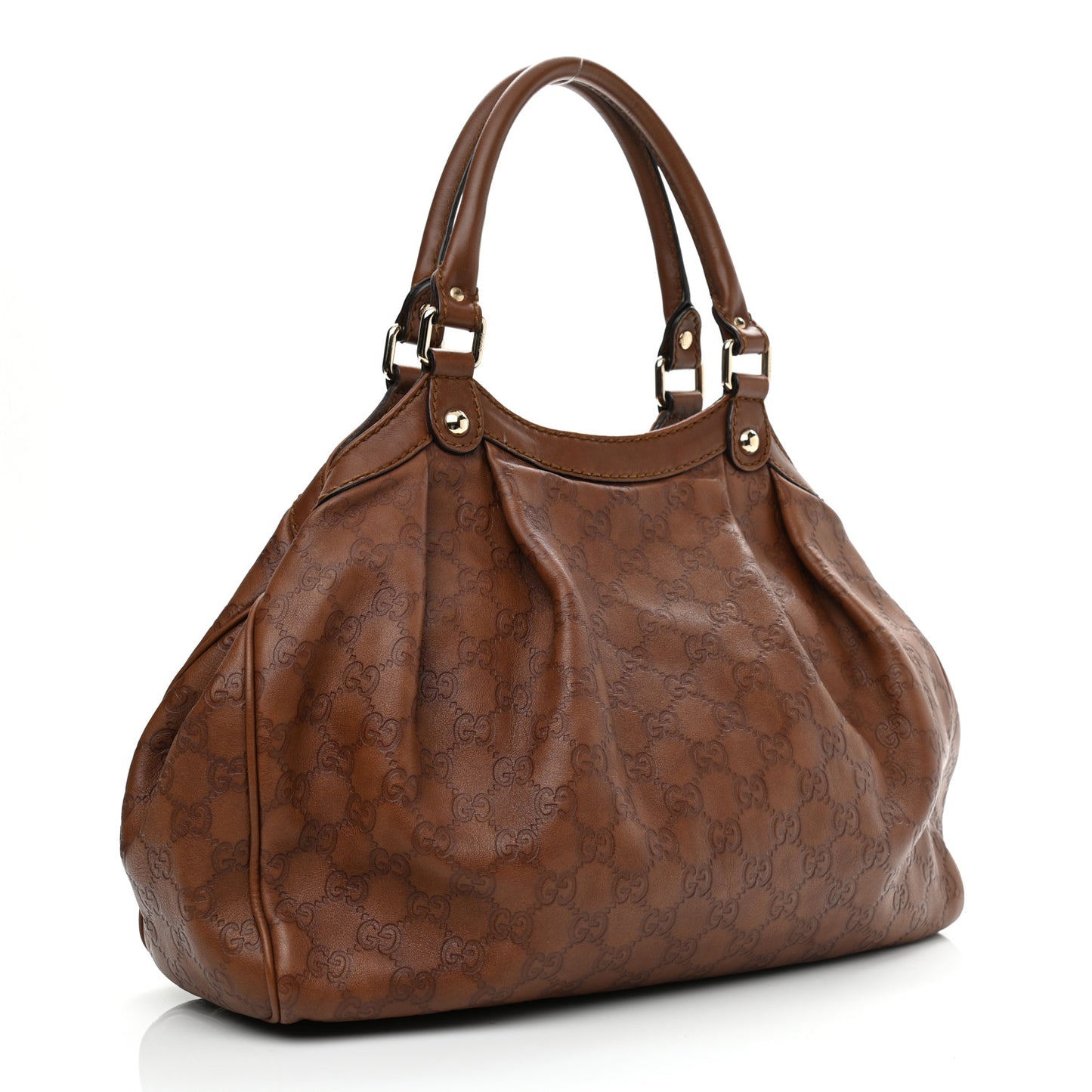 Guccissima Medium Sukey Tote Brown