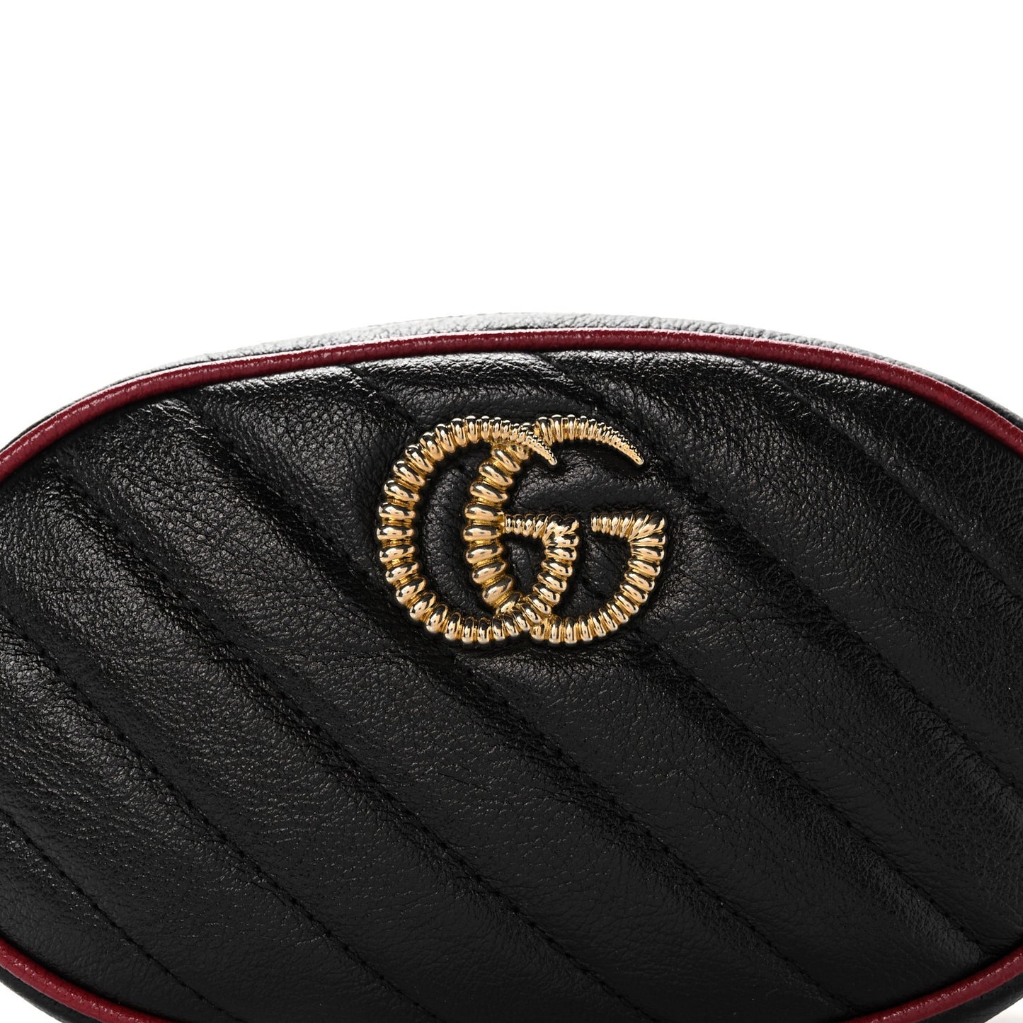 Azalea Calfskin Matelasse Diagonal Torchon GG Marmont Belt Bag 105 42 Black Romantic Cerise