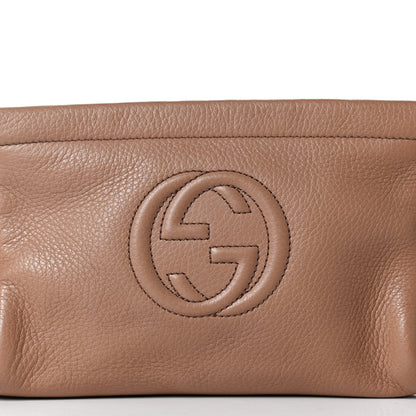 Gucci Pebbled Calfskin Soho Cosmetic Case Camelia 8 of 12