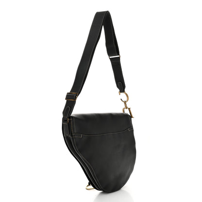 Christian Dior Calfskin Baudrier Saddle Bag Black 3 of 11