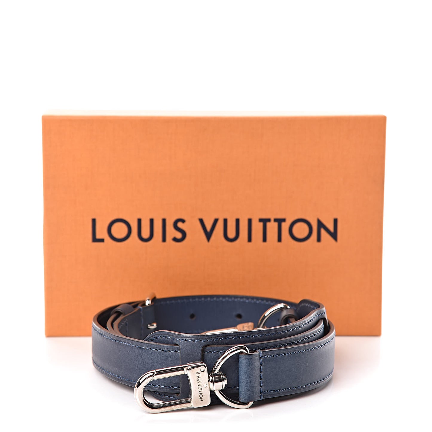 Calfskin Adjustable Keepall Bandouliere Shoulder Strap Blue