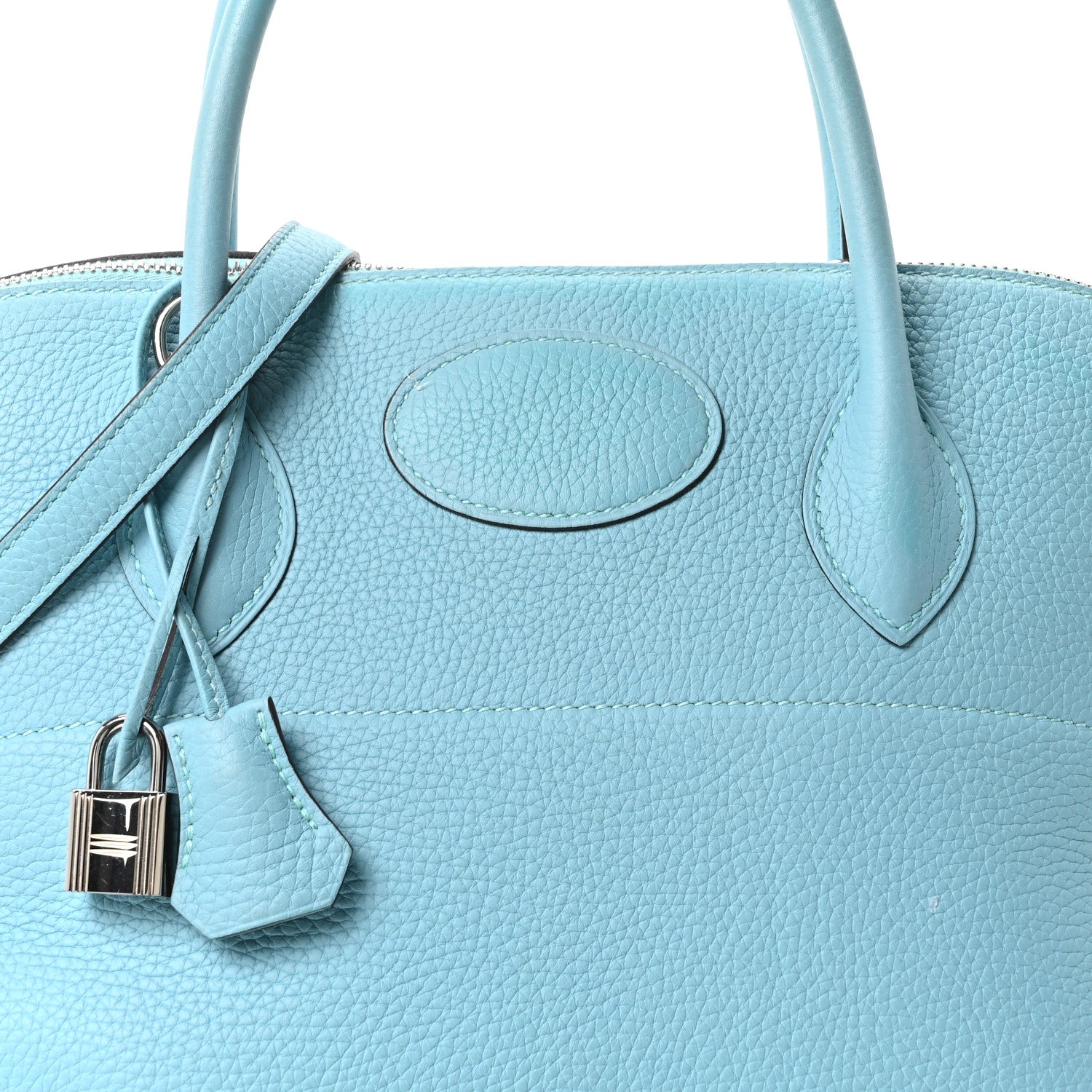Hermes Taurillon Clemence Bolide 35  Bleu Atoll 8 of 10