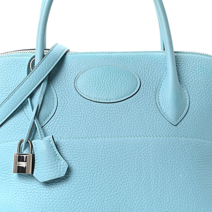 Hermes Taurillon Clemence Bolide 35  Bleu Atoll 8 of 10