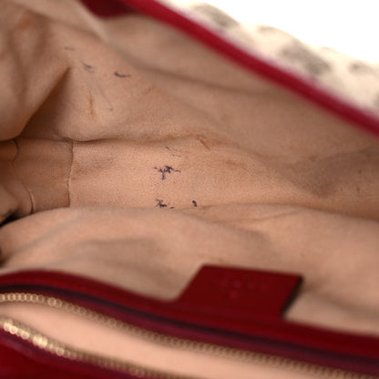 Gucci Monogram Azalea Calfskin Matelasse Diagonal Small GG Marmont Shoulder Bag Beige Ebony New Cherry Red 27 of 29