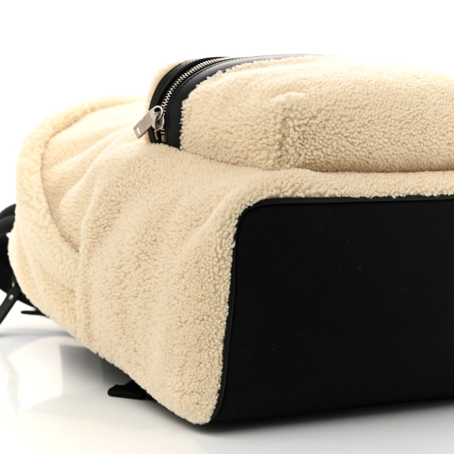 Shearling City Backpack Natural Black