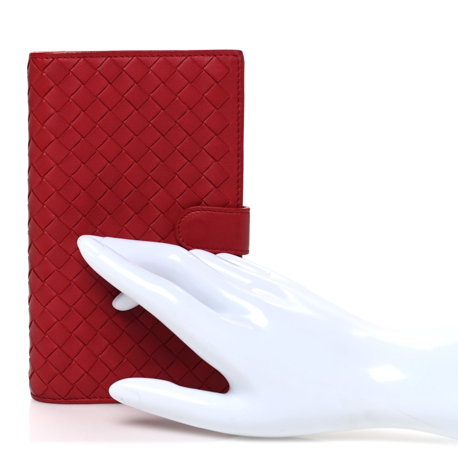 Bottega Veneta Nappa Intrecciato Continental Wallet Red 2 of 8