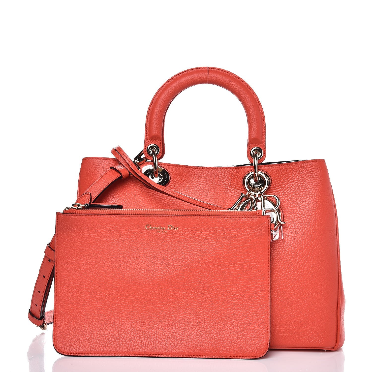 Christian Dior Bullcalf Medium Diorissimo Tote True Red 3 of 8