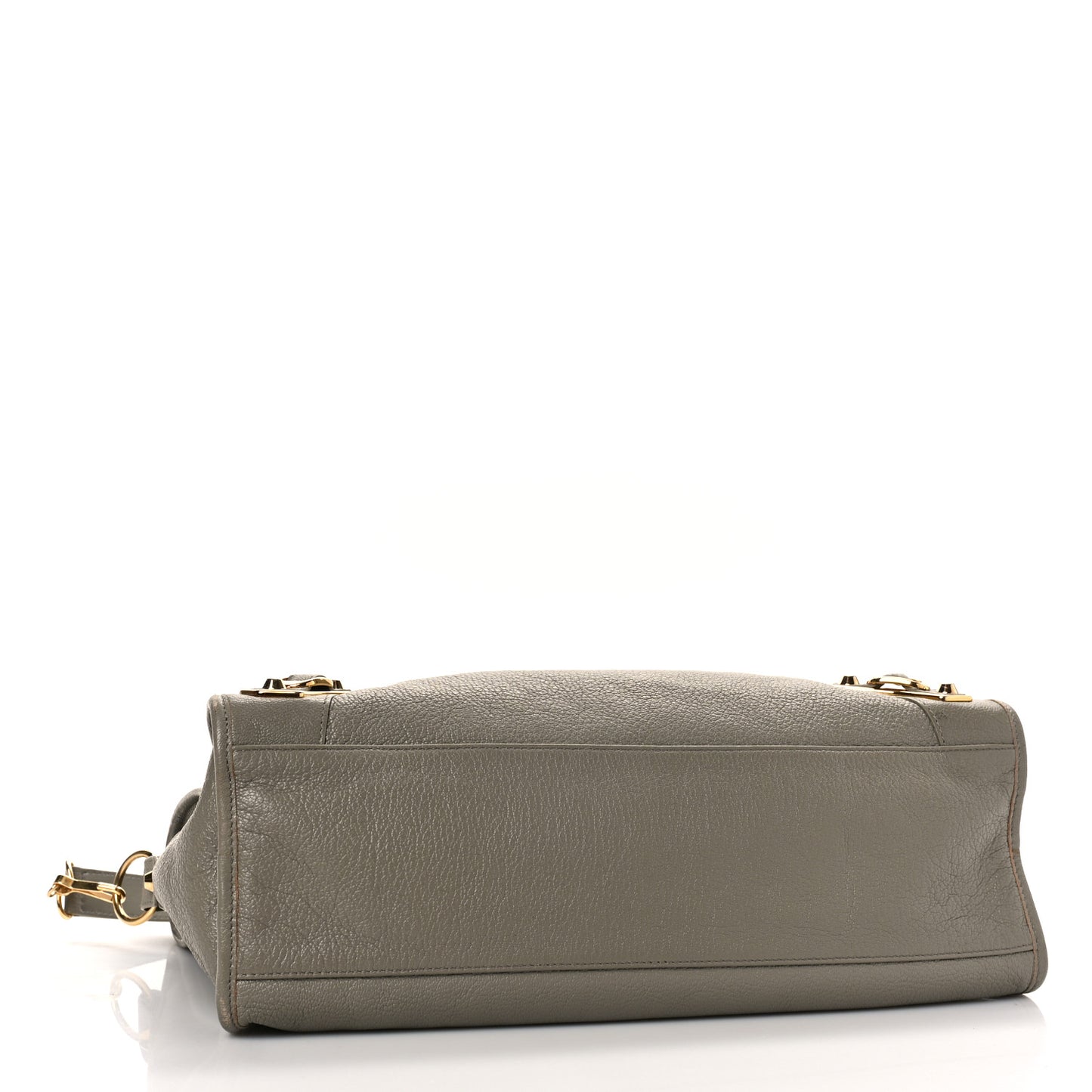Chevre Gold Metallic Edge Hardware City Gris Taupe