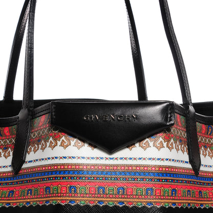 Givenchy Textured Coated Canvas Large Scarf Print Antigona Tote Black 5 of 10