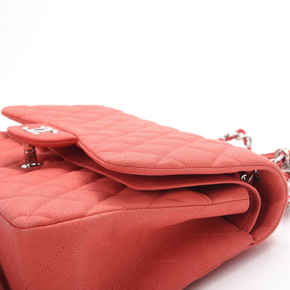 Chanel Iridescent Caviar Quilted Jumbo Double Flap Coral 14 of 15