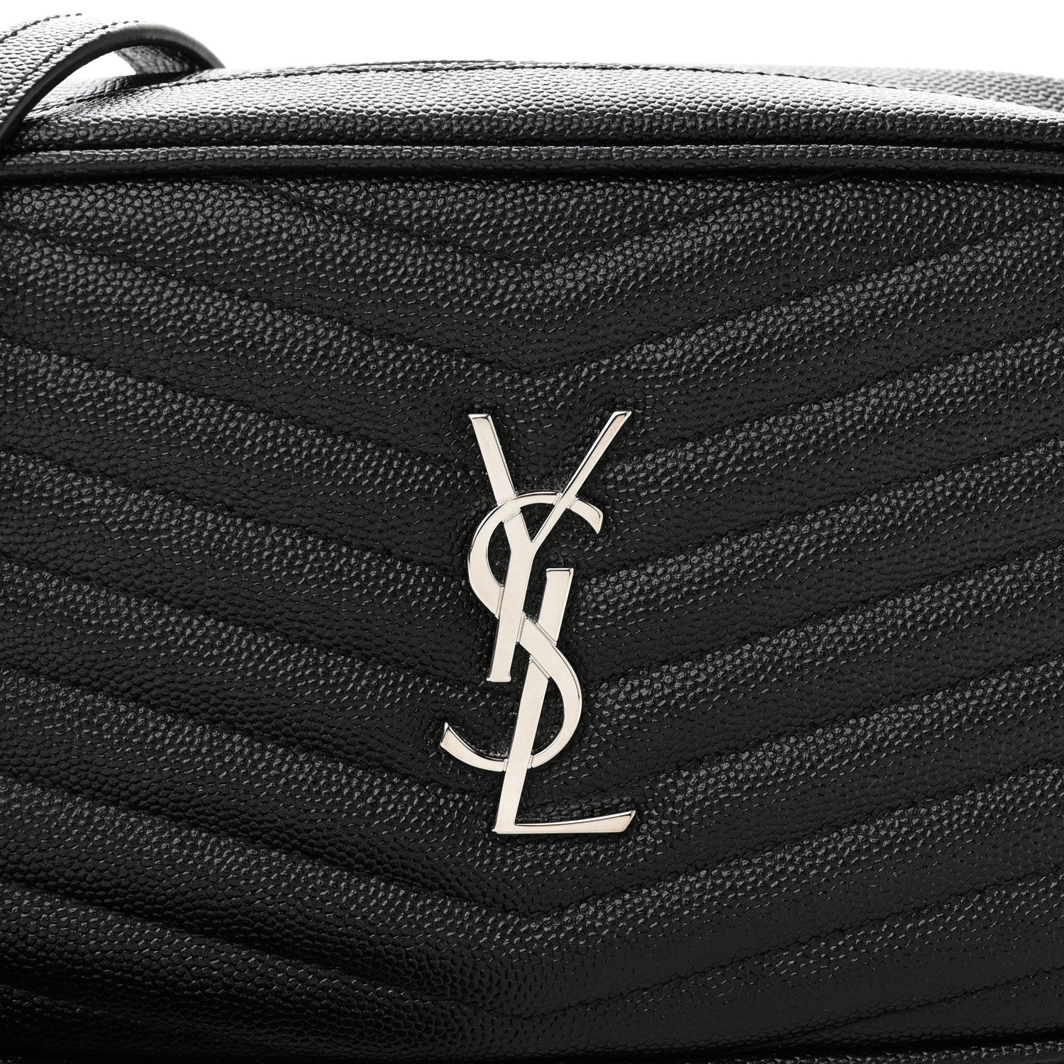 Saint Laurent Grain De Poudre Matelasse Monogram Mini Lou Camera Bag Black 8 of 11