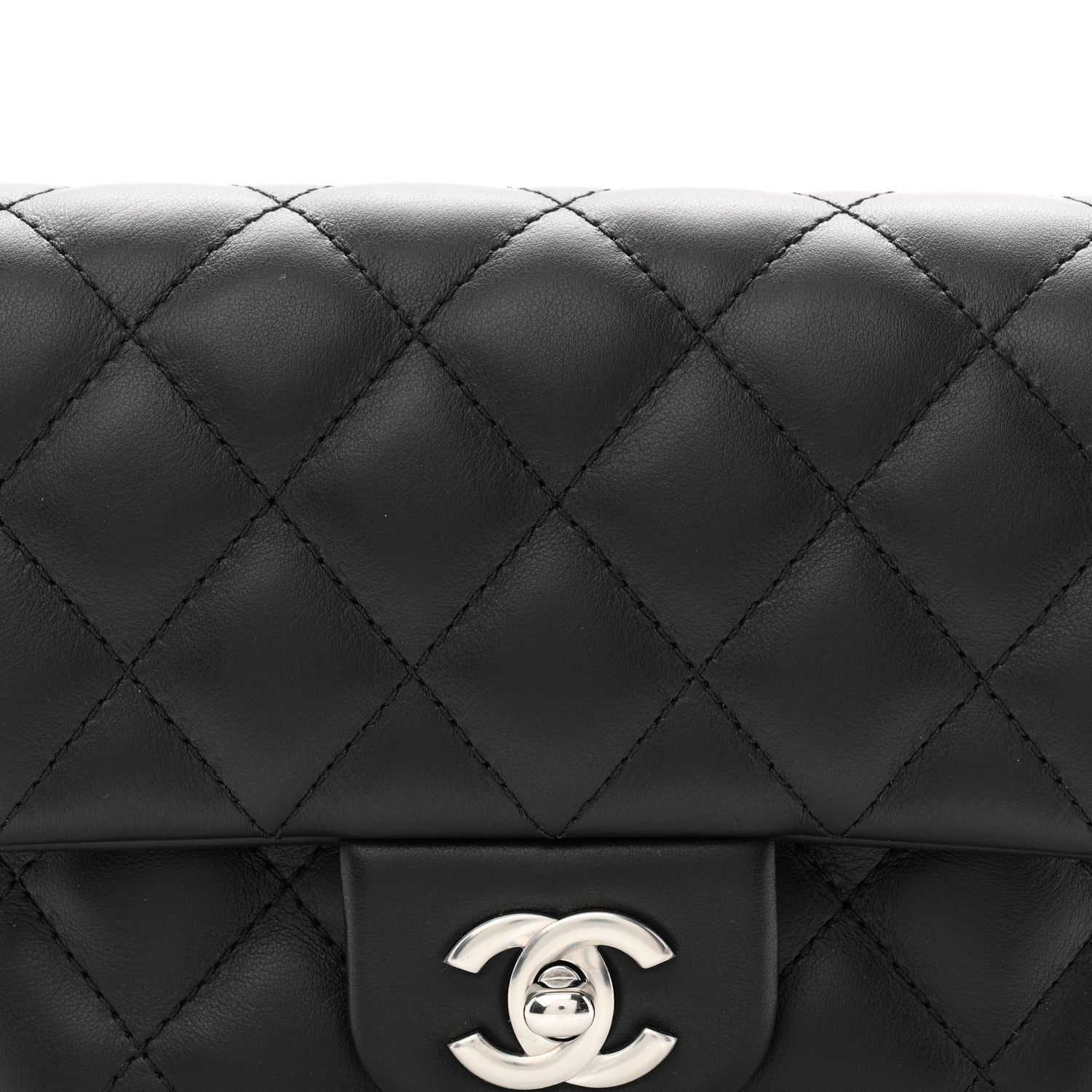 Chanel Calfskin Quilted CC Uniform Flap Belt Bag Black 9 of 11