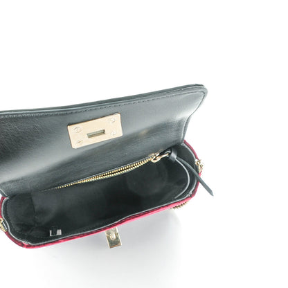 Jimmy Choo Velvet Mini Ruby Crossbody Bordeaux 5 of 7