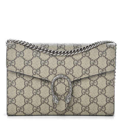 Gucci GG Supreme Monogram Mini Dionysus Chain Wallet Beige Taupe 1 of 12