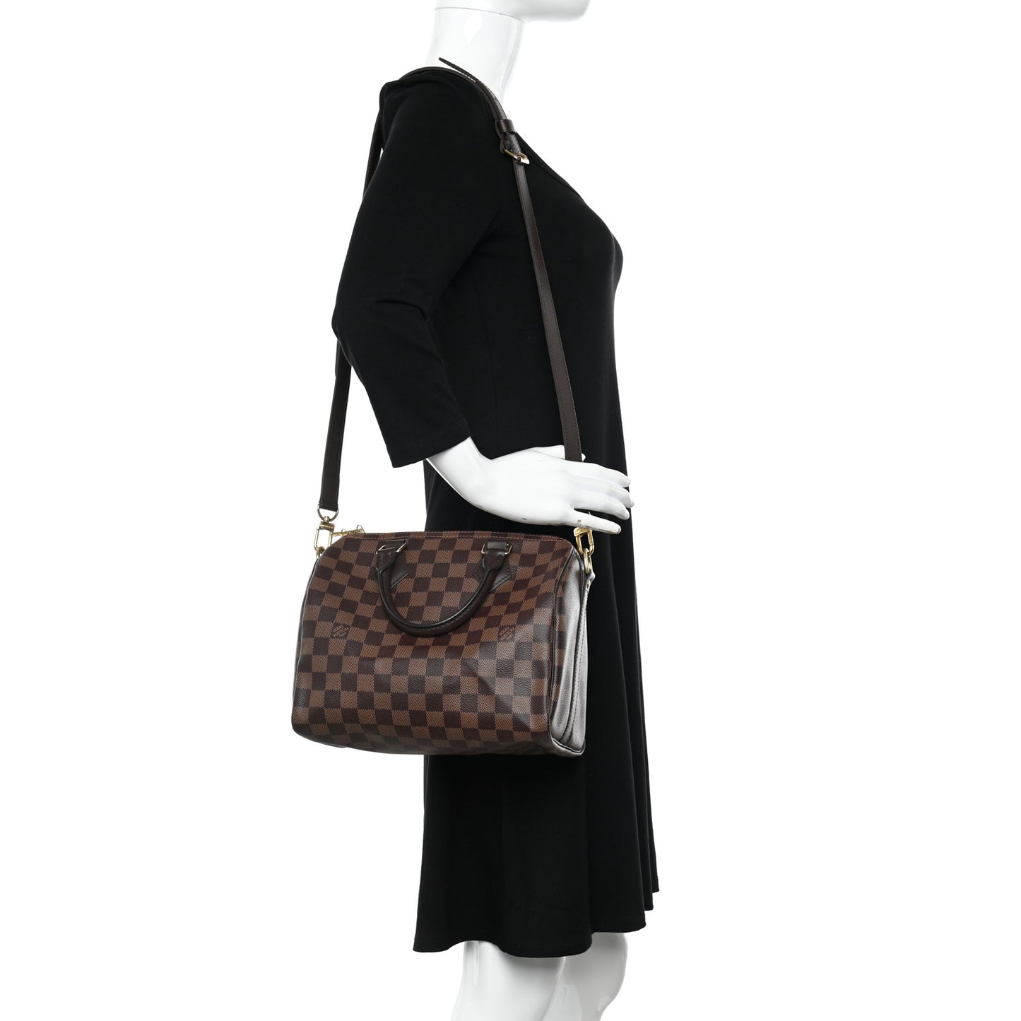Damier Ebene Speedy Bandouliere 25
